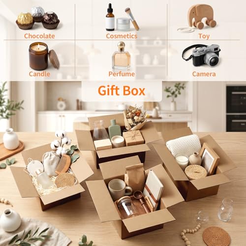 Hoikwo 40 Pack Assorted Brown Shipping Boxes 8x6x4 to 11x6x6 - Bulk Moving & Storage Containers