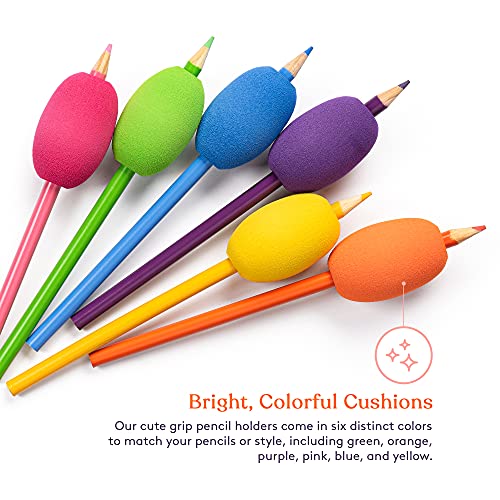 Special Supplies Egg Pencil Grips 6-Pack for Kids & Adults Multicolor Ergonomic Handwriting Support