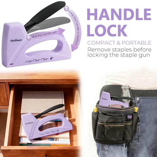 ThinkLearn Light Duty Staple Gun for Wood & Upholstery - Purple