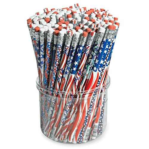 TCDesignerProducts Anderson's Patriotic Pencil Tub, Fun & Colorful Pencils, Perfect for School Supplies, Classroom Rewards, Creative Writing, Party Favors, and Motivational Gifts, Set of 144