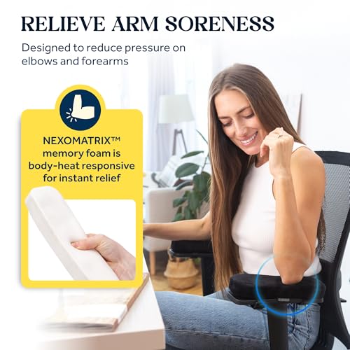 Memory Foam Armrest Pads for Office & Gaming Chairs – 1.3