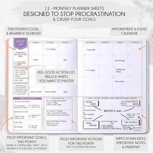 Law of Attraction Planner 2026 with Panduo App - Weekly & Monthly Goal Setting Planner to Increase Productivity | Life & Gratitude Journal, Include Foldable Vision Board, Gift Box & Stickers