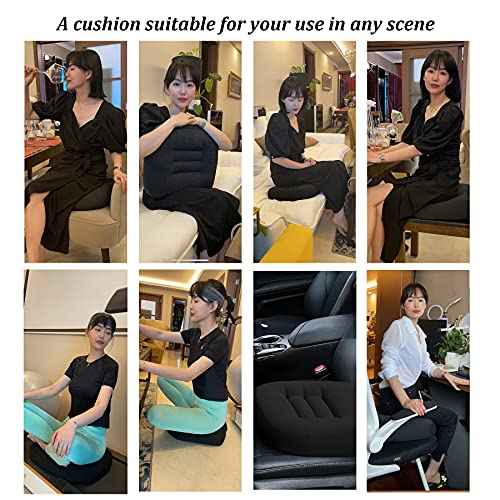 WSGJHB Seat Cushions for Office Chairs, Desk Chair Cushion for Long Sitting, Office Chair Pad Sitting Seat Pillow for Office Chair, Trucks,Car, Home,Wheelchair, Angle Lift Seat Cushion