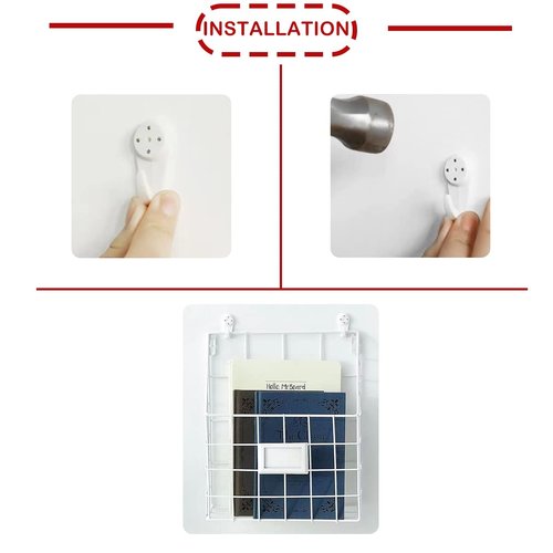 Hanging Wall File Rack 1Pack Office Hanging Magazine Rack Metal Mail Organizer Wire Basket Wall Mount Magazine Folder Wall Mounted File Organizer Holder for Office Home Work Organizing Display Files