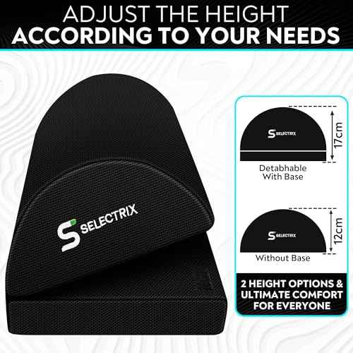 Ergonomic Memory Foam Foot Rest for Under Desk ? Adjustable Office, Home & Gaming Footrest ? Improves Circulation & Relieves Leg Pain ? Washable Non-Slip Cover