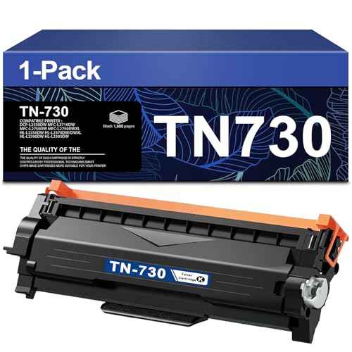 TN730 TN-730 Black Toner Cartridge 1-Pack Replacement for Brother TN 730 Toner Cartridge DCP-L2550DW MFC-L2710DW MFC-L2750DW MFC-L2750DWXL HL-L2350DW HL-L2370DW/DWXL HL-L2390DW HL-L2395DW Printer