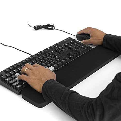 GRIFITI Fat Wrist Pad 24" x 4" x 0.75" Inch Computer or Mechanical Keyboard & Mousepad Wrists Rest Keyboards Mouse, Trackball or Trackpad Ergonomic Mousepad Support Large Hand Rests Typing Pads