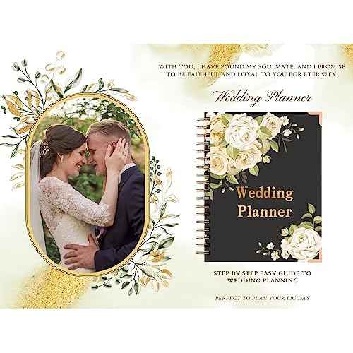 Wedding Planner - Wedding Planner Book and Organizer for the Bride, Wedding Planner Book Unique Engagement Gift for Newly Engaged Couples - Hardcover Bridal Planning Wedding Notebook 11" x 9"