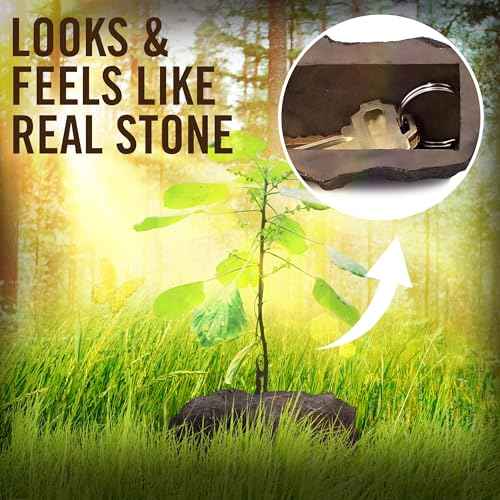 RamPro Hide-a-Spare-Key Fake Rock - Looks & Feels like Real Stone - Safe for Outdoor Garden or Yard, Geocaching (1)