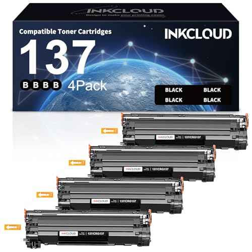 137 Black Toner Cartridge Replacement for Canon 137 CRG137 9435B001AA Work with ImageClass D570 LBP151dw MF216n MF236n MF232W MF227dw MF229dw MF244dw MF247dw Printer (4 Black)