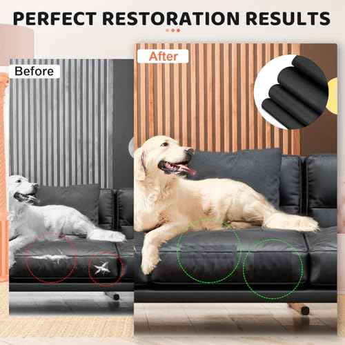 Leather Repair Kit for Furniture, 4¡¿63 in Black Leather Tape for Car Upholstery Seat Repair, Upgraded Self-Adhesive Fabric Leather Repair Patch for Motorcycle, Leather Couch Repair Patches