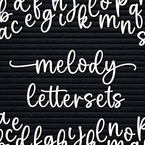 Letterglyph Basic Lowercase Cursive Letter Set for Felt Letterboards, 150+ Pre-Cut Script Letters