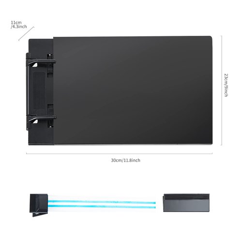 Lihaobm Desktop Document Book Holder, Document Paper Holder for Typing with 7 Adjustable Positions and Highlight Text Bar for A4 Paper Music Book, Black