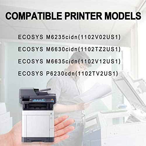 TK5272 TK-5272 TK-5272K Toner Cartridge (1 Pack, Black) Replacement for Kyocera ECOSYS M6235cidn M6635cidn P6230cdn Pinter, 1T02TV0US0 Toner