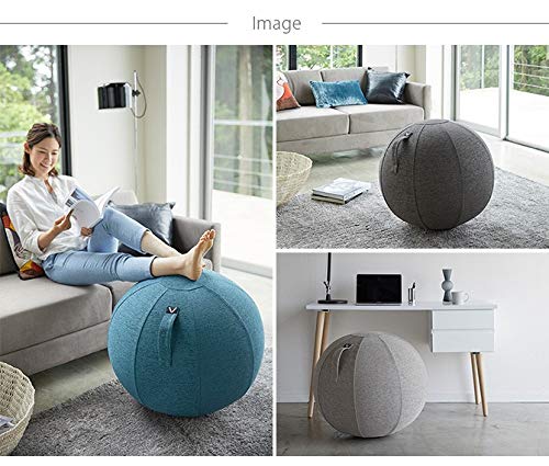 Vivora Luno - Sitting Ball Chair for Office and Home, Lightweight Self-Standing Ergonomic Posture Activating Exercise Ball Solution with Handle & Cover, Classroom & Yoga, Standard