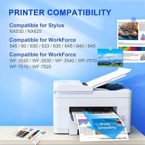 127 T127 Ink Cartridges Remanufactured Replacement for 127 Ink Cartridges Multipack Work for Workforce 545 645 845 WF-3520 WF-3540 WF-7010 Stylus NX530 NX625 Printer (10 Pack)