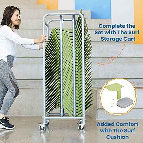 ECR4Kids The Surf Portable Lap Desk, Flexible Seating, Light Green