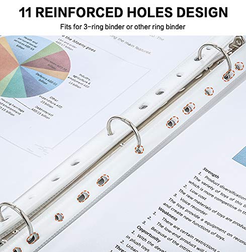 PANDRI 500 Pack Heavy Duty Letter Size Sheet Protectors for 3 Ring Binders