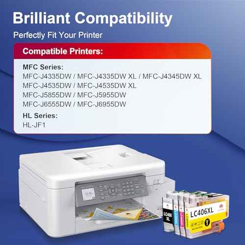 Toner Kingdom Compatible for LC406 LC406XL Ink Cartridges for Brother Printer Work with Brother MFC-J4335DW MFC-J5855DW MFC-J6555DW MFC-J6555DW MFC-J6955DW MFC-J4535DW Printer(High Yield£¬4-Pack)