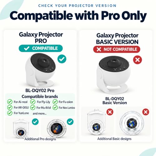 YunLone Galaxy Projector Disc Set with 12 HD Film Slides for Pro Models