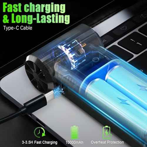 Compressed Air Duster 160000RPM 4 Gear Adjustable Electric Air Duster Super Power Cordless Air Mini Blower with Fast Charging for Computer, Keyboard, House, Outdoor and Car (Grey)