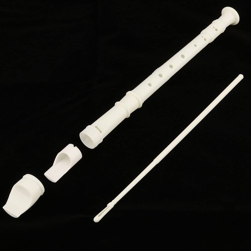 JAPCHET 24 Pack 12 Inch 8 Hole Soprano Recorders, German Style Descant Soprano Recorder, Plastic Descant Flute with Cleaning Rod & Storage Bag, for Graduation, Show, Gift White
