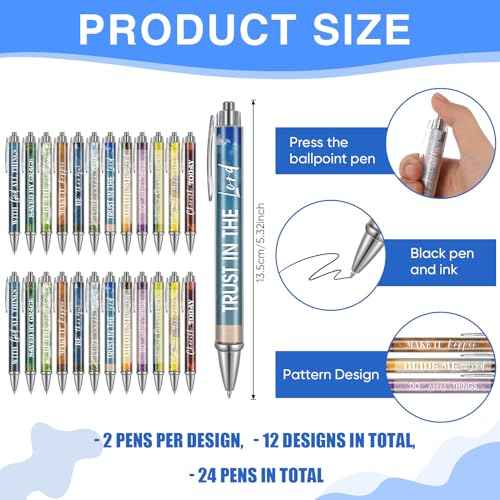 Yeaqee 146 Pcs Christian Gifts Set Bulk Include 24 Bible Verses Pens 24 Bible Notebooks 24 Scripture Quotes Bracelets 24 Inspirational Keychains 50 Jesus Christian Stickers(Trendy)
