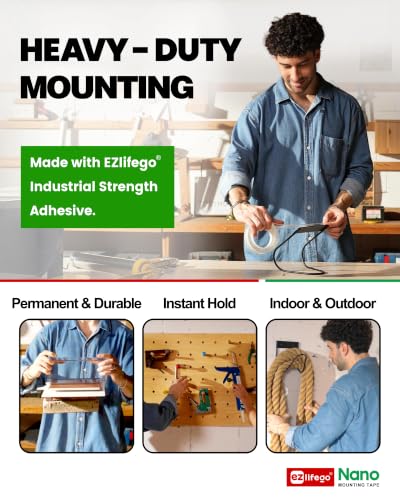 EZlifego Heavy Duty Invisible Nano Double Sided Mounting Tape 9.85FT