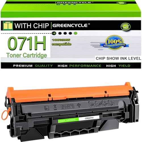 greencycle 071H Toner Cartridge Compatible Replacement for Canon CRG 071H CRG-071H Black Toner Cartridge LBP122dw LBP122 LBP120 MF270 Mf272dw Mf273dw Mf275dw(1Pk,with chip)