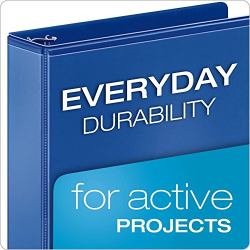 Cardinal 1-Inch Blue View Binder, Holds 225 Sheets, Nonstick, 4 Pack