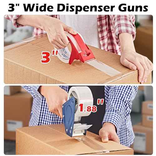 36 Rolls Clear Packing Tape with Dispenser, 1.88In x 60 Yards Heavy Duty Packaging Tape Refills for Shipping Packaging Mailing Moving, 2.7mil Thick, 2160 Total Yards