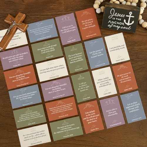100 Pcs Prayer Card, Bible Verse Scripture Prayer Cards for Women and Men, Encouragement Motivational Christian Gift