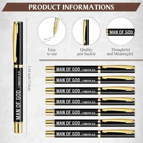 50 Set Christmas Christian Gifts for Men Bulk Man of God Christian Men Gifts 1 Timothy 6: 11 Man of God Notebook and Pen Set Bible Verse Prayer Journal Religious Notepad Pen for Church
