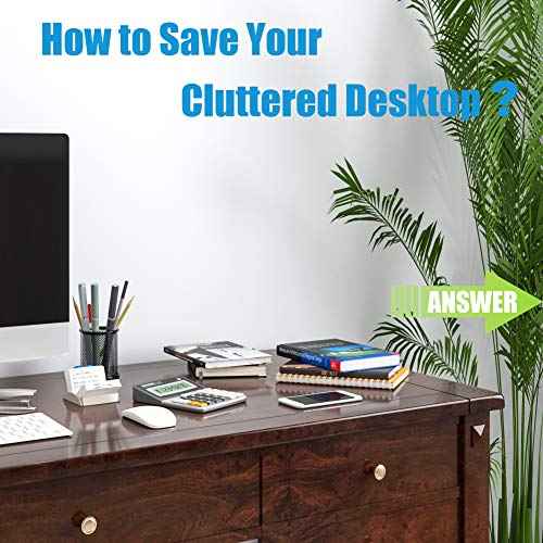 Leather Desk Organizer, Thipoten 3-Tier Stackable Letter Tray Holder for Office Supplies, Paper, File, Magazine, Perfect Office Organization for Desktop (Brown-3Tiers)