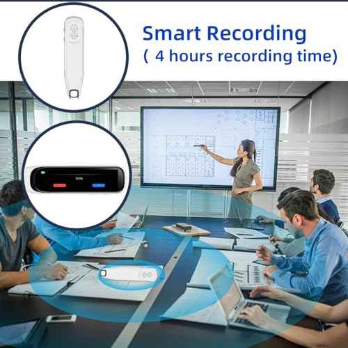 Translation Pen Scanner, Text to Speech Device, OCR Digital Pen Reader, Exam Reading Pen for Students, Dyslexia, Wireless Language Translator for Travelers & International Business Personnel (White)