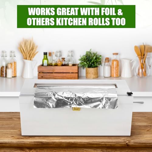 12 Inch Plastic Wrap Dispenser with Cutter & Roller for Foil