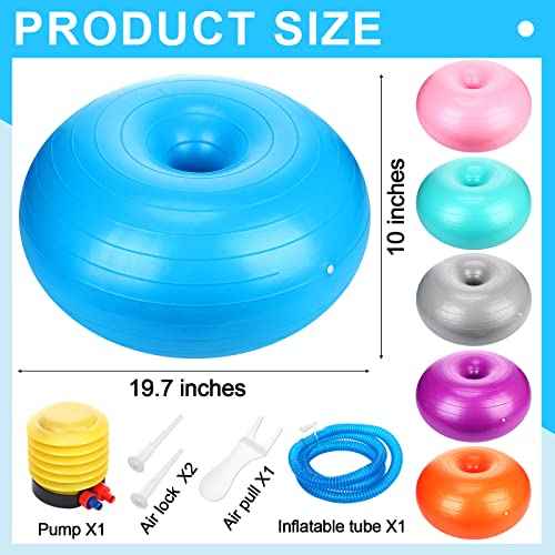 Honoson 6 Pcs Donut Flexible Seating for Classroom Elementary Back to School Yoga Balance Exercise Ball Chair for Adult Kid, First Day of School Student Welcome Party Favor Reading Corner Supplies