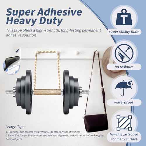 Super Sticky Double Sided Adhesive Pads,3mm Foam 50Pcs, Strong Double-sdied Sticky Foam Tape,2 Sided Way Black Rectangle 3.36" ,Removable Double-sided Mounting Tape ,Heavy Duty Sticky Pads for Walls