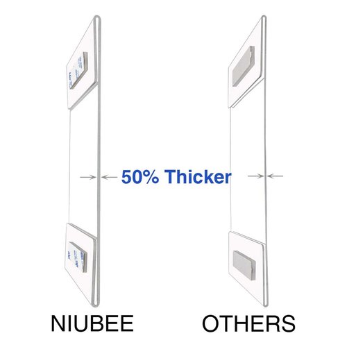 NIUBEE Acrylic Sign Holder 11 x 17 Horizontal Wall Mount Sign Holders Clear Acrylic Frame with Double Sided Tape Clear Poster Frames Plastic Sign Holder for Office, Home, Restaurant, Landscape, 6 Pack