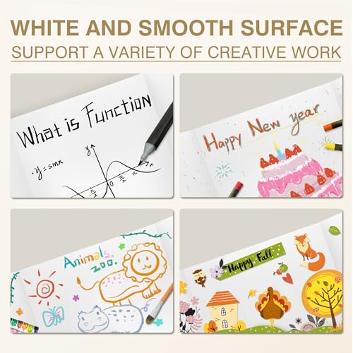 Chell 36" x 48" Large Trifold Poster Board, 2 Pack, White Corrugated Project Boards for Science Fair, School Projects, Event Displays and Business Presentations
