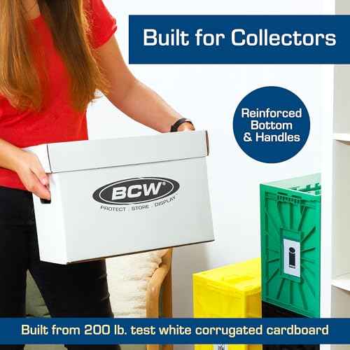 BCW Short Comic Storage Box - 3 Pack | Holds 150-175 Current/Silver Age Comics | Stackable, Durable 200 lb. Strength