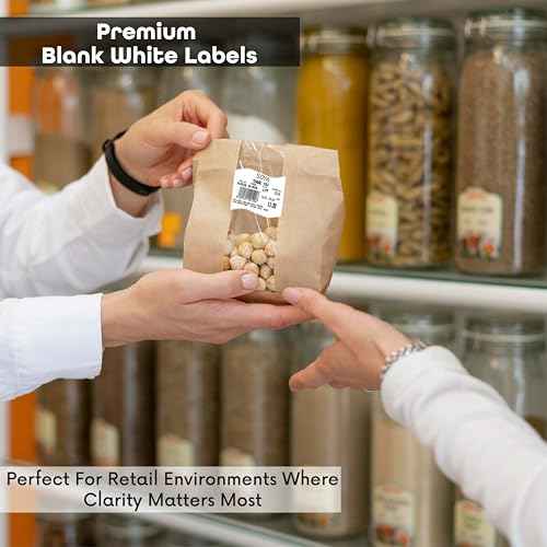 Aquos C.A.S 8051 Printing Scale Label, 58 x 100 mm, Blank Printing Labels with Continuous Strip, 100 Pieces Per Roll (12 Rolls)