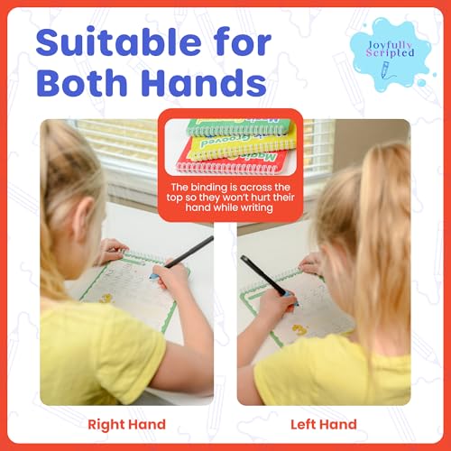 Reusable Grooved Handwriting Practice Books for Kids Age 3-5 with Pens & Affirmations