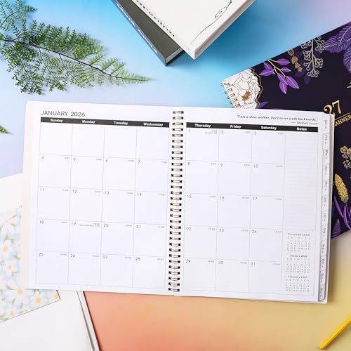 2026-2027 Monthly Planner - 2 Year Monthly Planner/Calendar 2026-2027, Jan 2026 - Dec 2027, 11" x 9", 24 Months, Tabs, Back Pocket, Holidays, Twin-Wire Binding, Note Pages