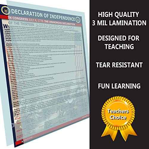 American Founding documents EXTRA LARGE Laminated 3 pack: US Constitution with all amendments, Declaration of Independence and Bill of Rights 24x36) Young N Refined