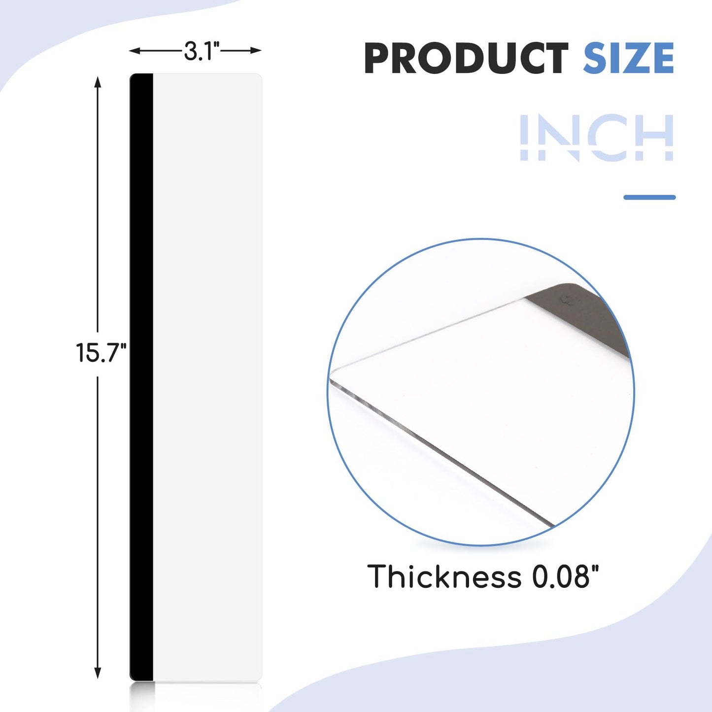 DOLLAR BOSS 1 Pc 15.7" x 3.1" Transparent Acrylic Monitor Memo Board