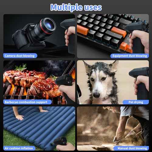 Maxmartt X3 Mini 130000 RPM Cordless Super Jet Dry Blower, 3 Modes Adjustment Mini Fan Air Blower with Overheating Protection, Portable Handheld Powerful Fan for Cleaning, Car