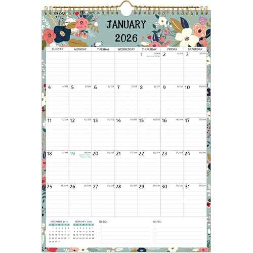 Wall Calendar 2026-2027 ? Jan.2026 - Jun.2027, Calendar 2026-2027 Wall, 18 Monthly Calendar, 12 x 17 In, 2026 Calendar with Large Blocks, Thick Paper, Holidays, To-do £¦ Notes, Great for Organizing