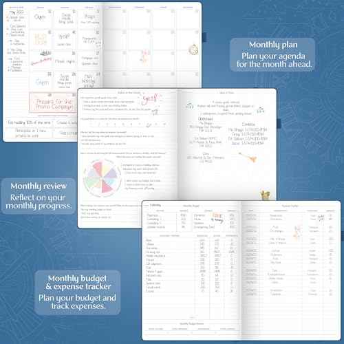 Legend Planner PRO Premium ? Large Undated Weekly, Monthly & Budget Planner with Habit Tracker ? Life Organizer for Time & Task Management, Goal Setting & Productivity ? A4 size (Mystic Blue)