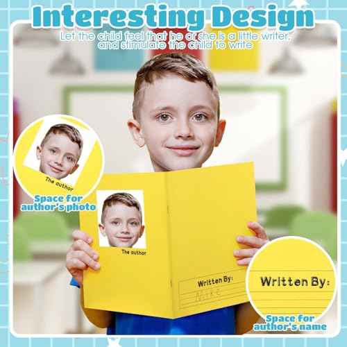 Henoyso 24 Pcs 120 Pages Primary Composition Notebooks K-2 9 3/4 x 7 1/2 Inch Journals Primary Journals Blank Books for Kids to Write Stories Kindergarten (Colorful)